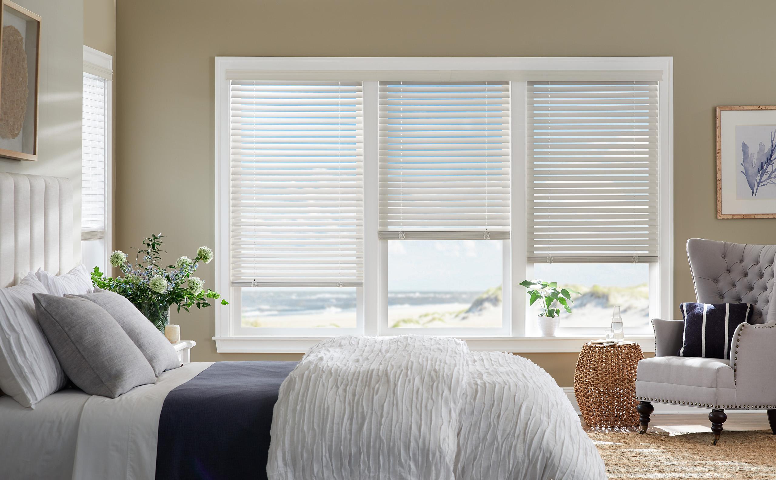 Faux Wood Blind Bedroom