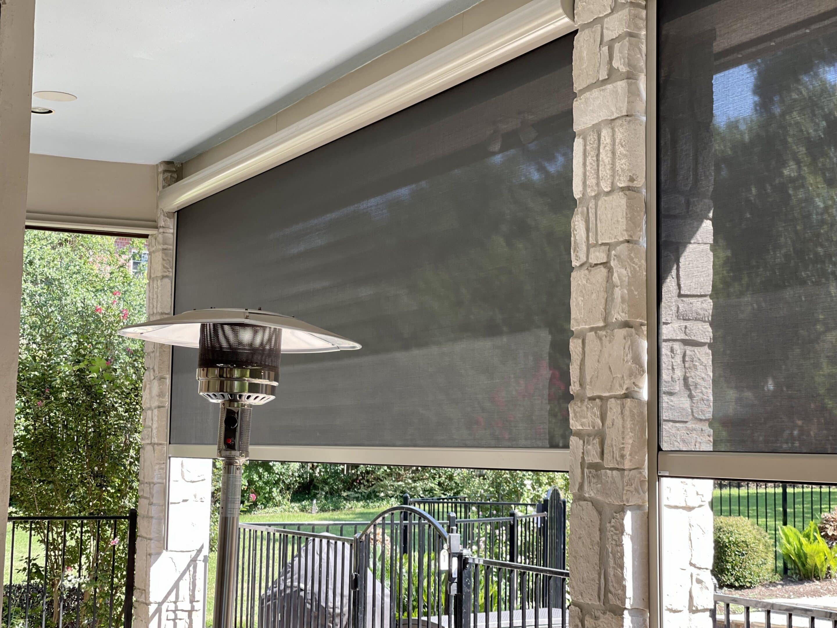 Outdoor Screens with Zipper Tracks